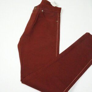 Eidos Fancy Stampa Denim PPT Canvas Solid Red Jeans Sz 32 Brand New